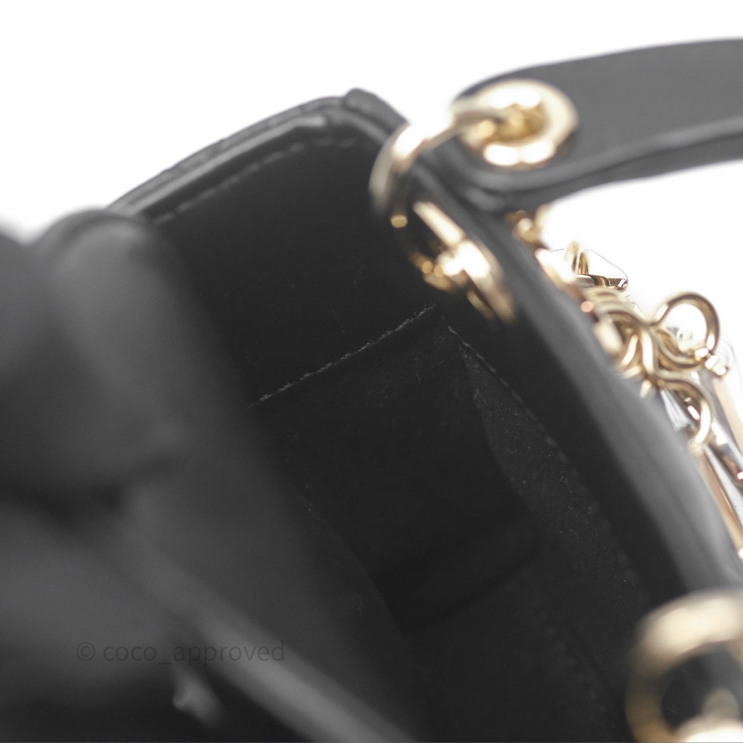 Christian Dior Micro Lady Dior Cannage Black Lambskin Gold Hardware