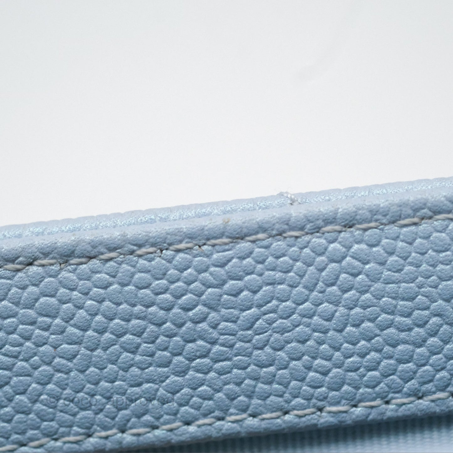 Chanel Quilted My Perfect Mini Iridescent Blue Caviar Aged Gold Hardware