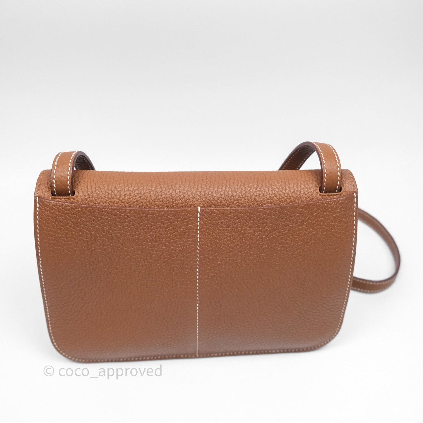 Hermès Halzan 25 Gold Clemence Gold Hardware