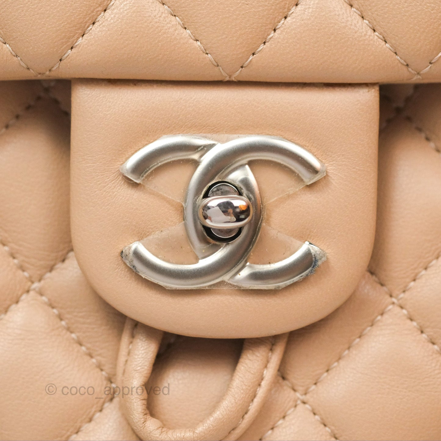 Chanel Quilted Small Urban Spirit Backpack Beige Lambskin Silver Hardware