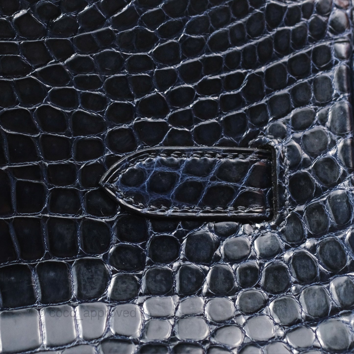 Hermès Birkin 35 Porosus Marine 78 Palladium Hardware