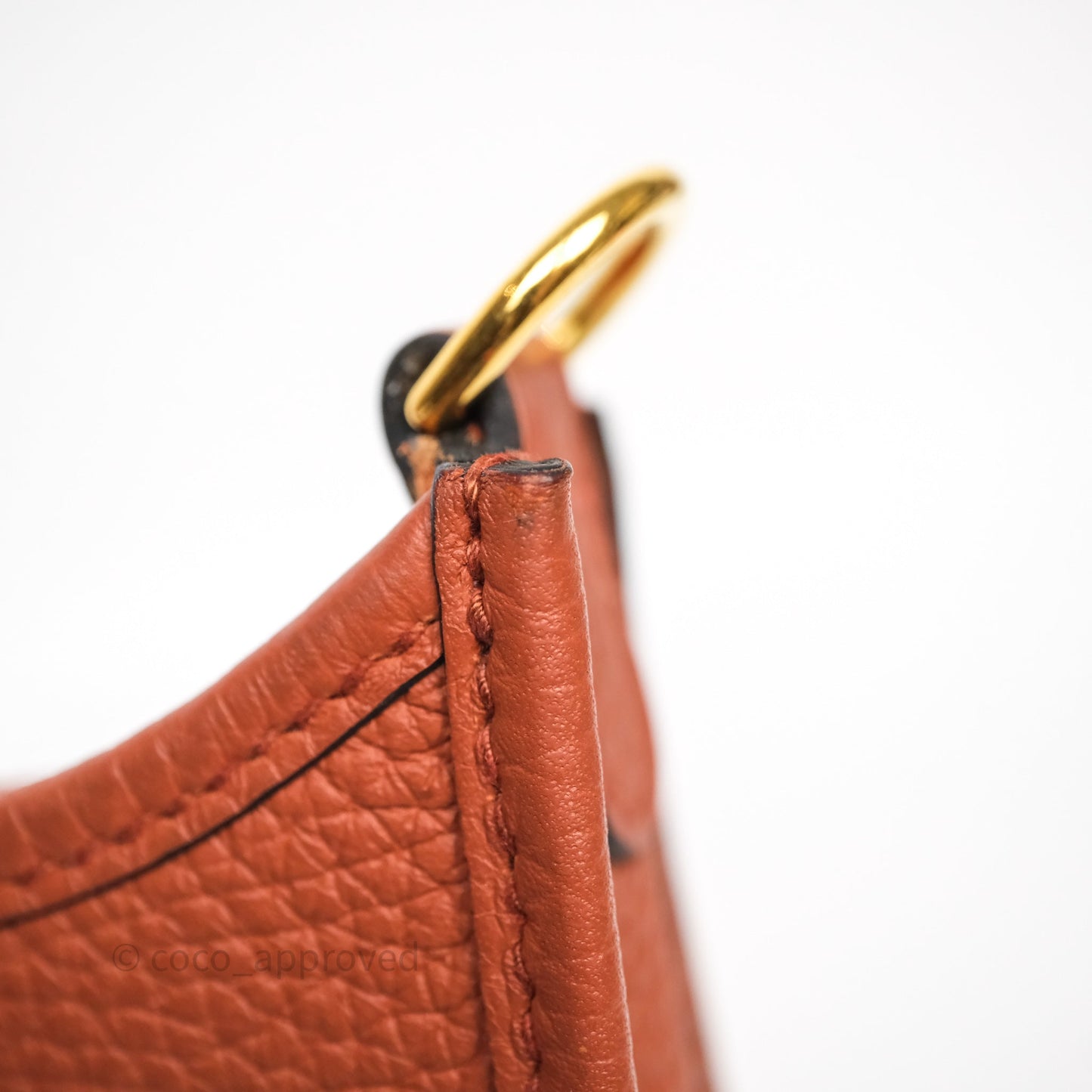 Hermès Mini Evelyne 16 Brick Clemence Gold Hardware