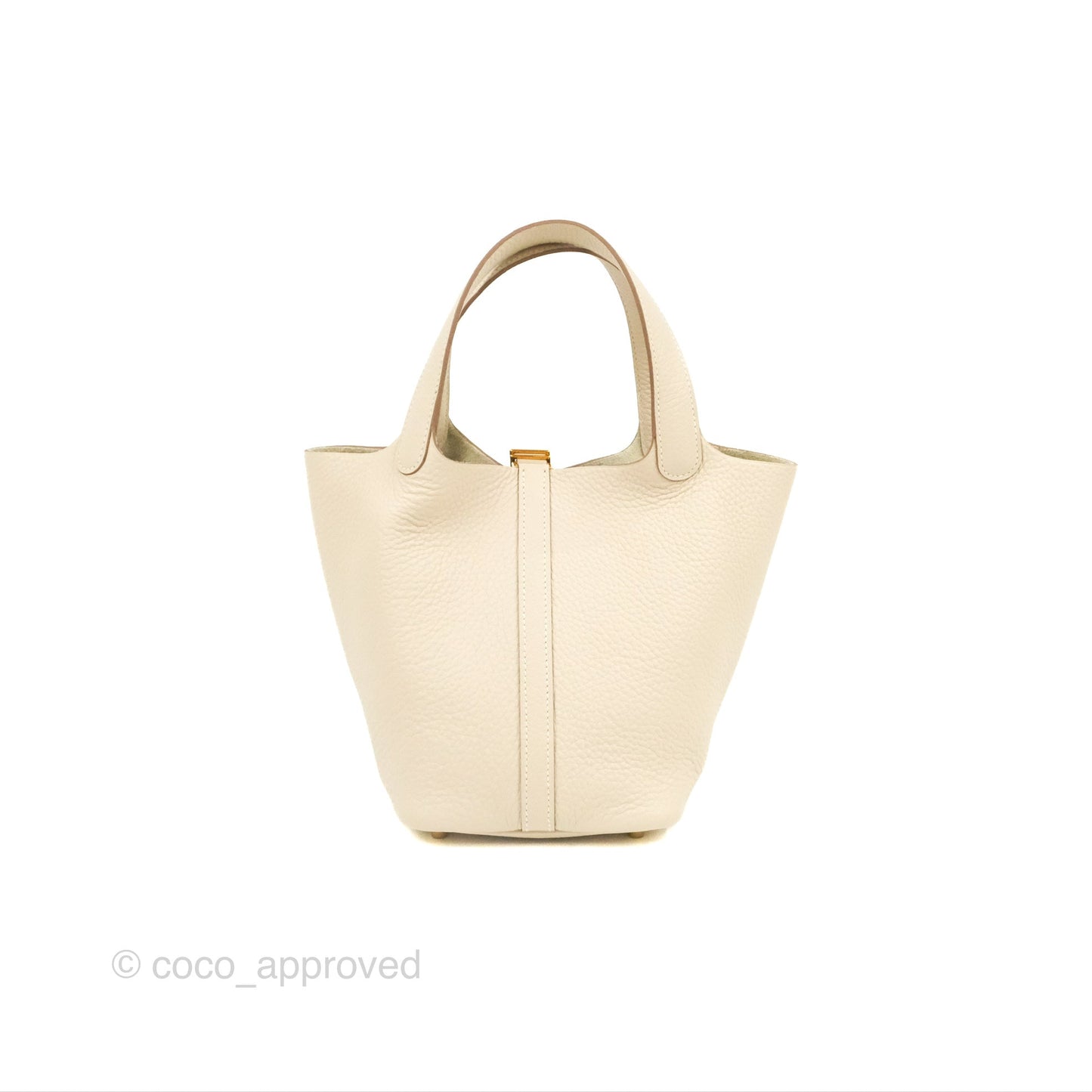 Hermès Picotin Lock 18 Craie Taurillon Clemence Gold Hardware