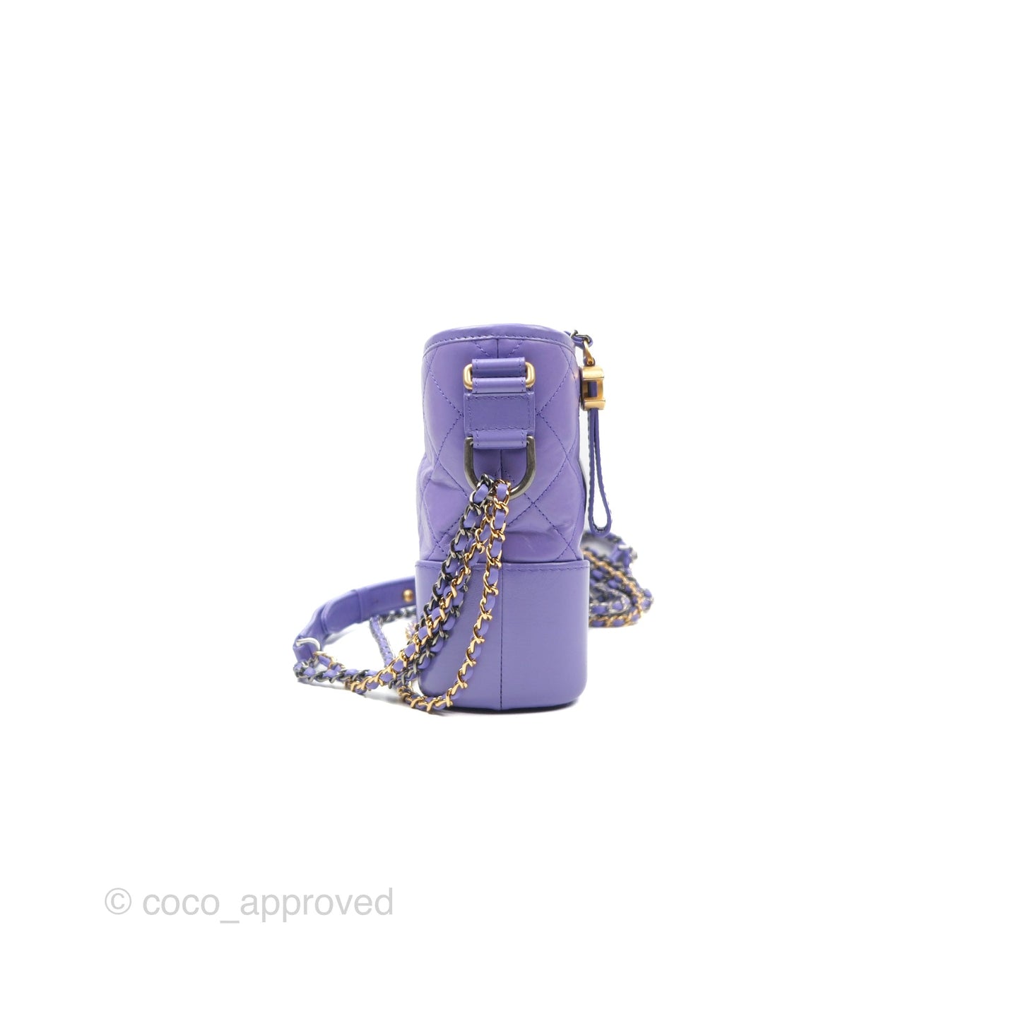 Chanel New Medium Gabrielle Purple Aged Calfskin