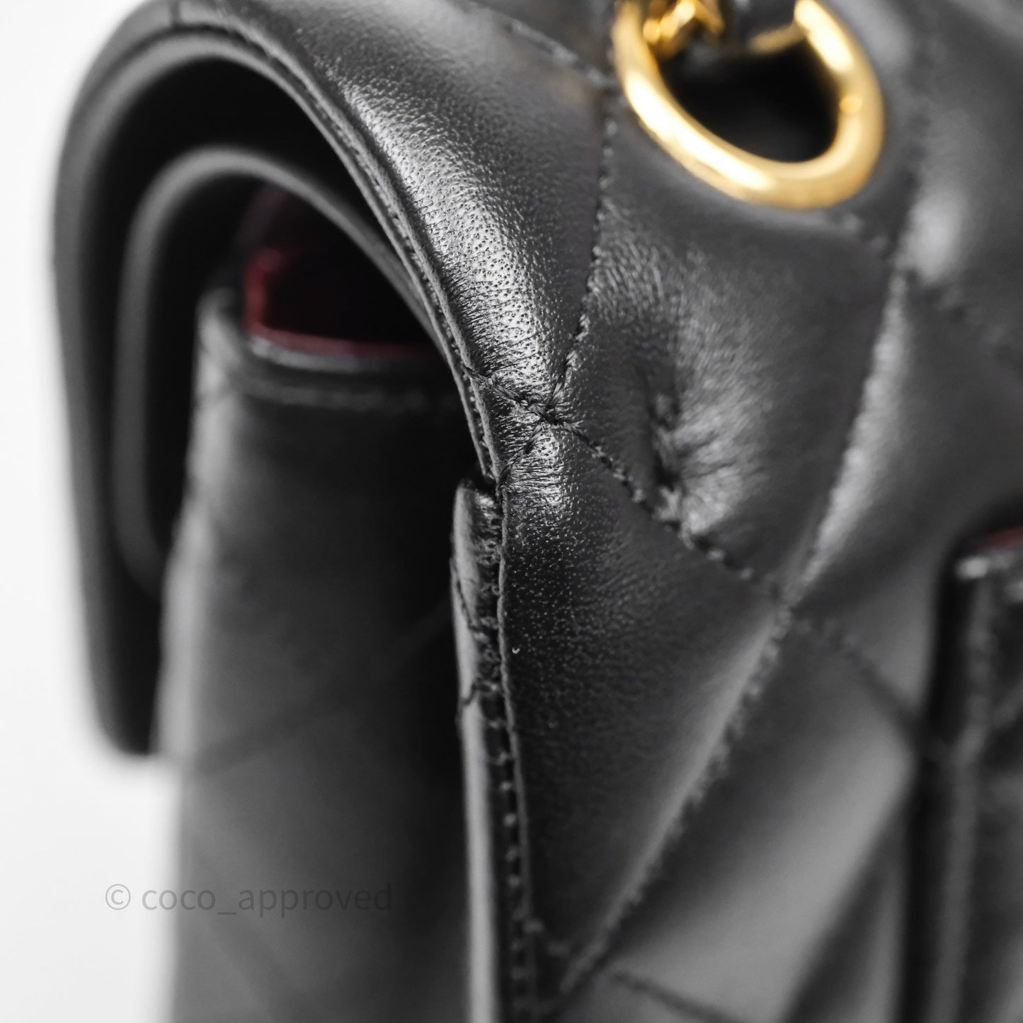 Chanel Small Classic Flap Quilted Black Lambskin Gold Hardware