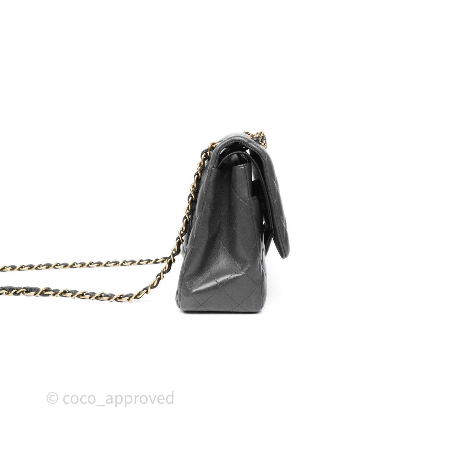 Chanel Jumbo Double Flap Dark Grey Lambskin Brushed Gold Hardware⁣⁣