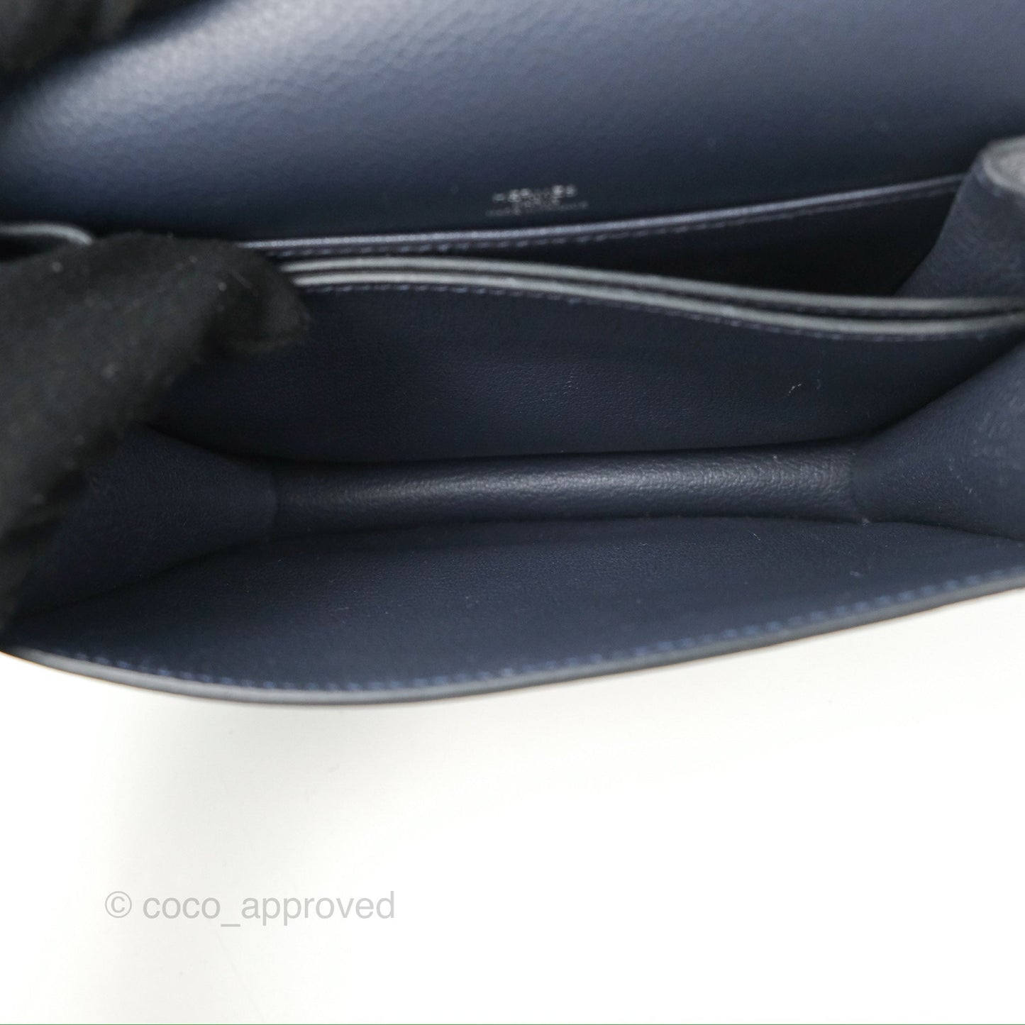 Hermès Roulis Mini 18 Blue Nuit Evercolor Palladium Hardware
