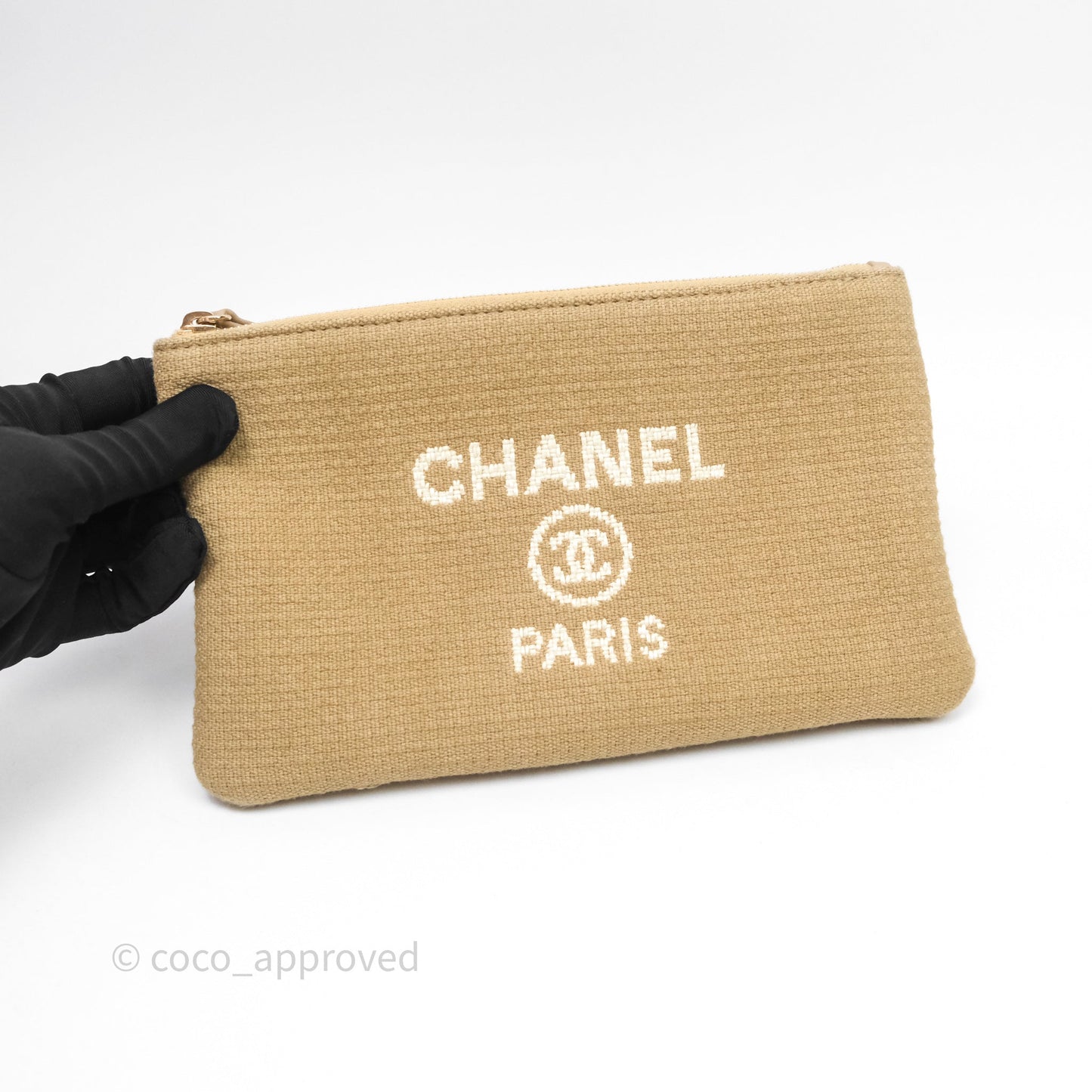 Chanel New Small Canvas Deauville Tote Beige Silver Hardware
