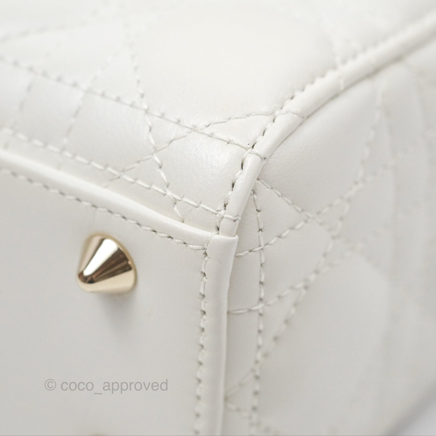 Christian Dior Small Lady Dior My ABCDior Bag Latte Cannage Lambskin