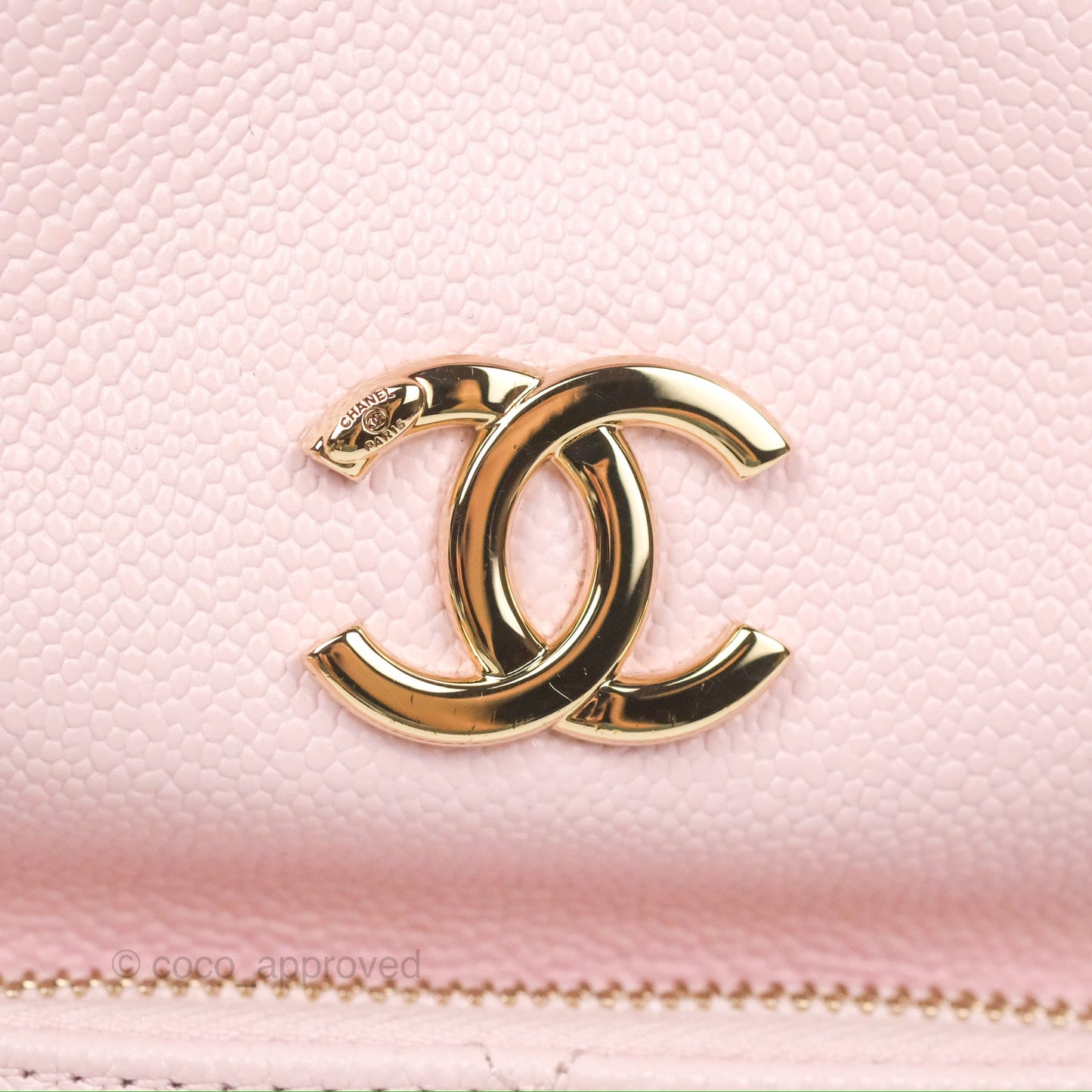 Chanel Business Affinity Drawstring Bucket Bag Light Pink Caviar Gold Hardware