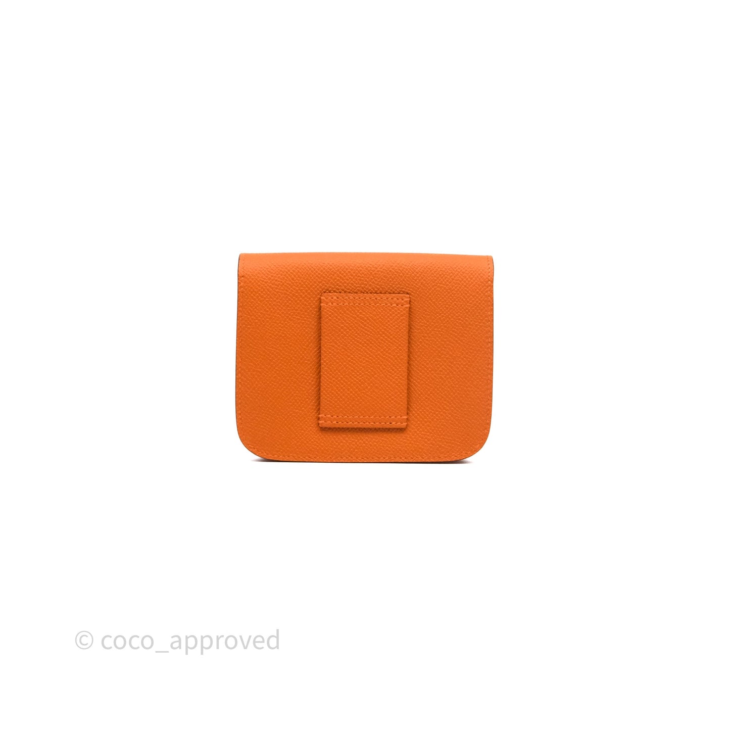 Hermès Constance Slim Wallet Orange 93 Epsom Palladium Hardware