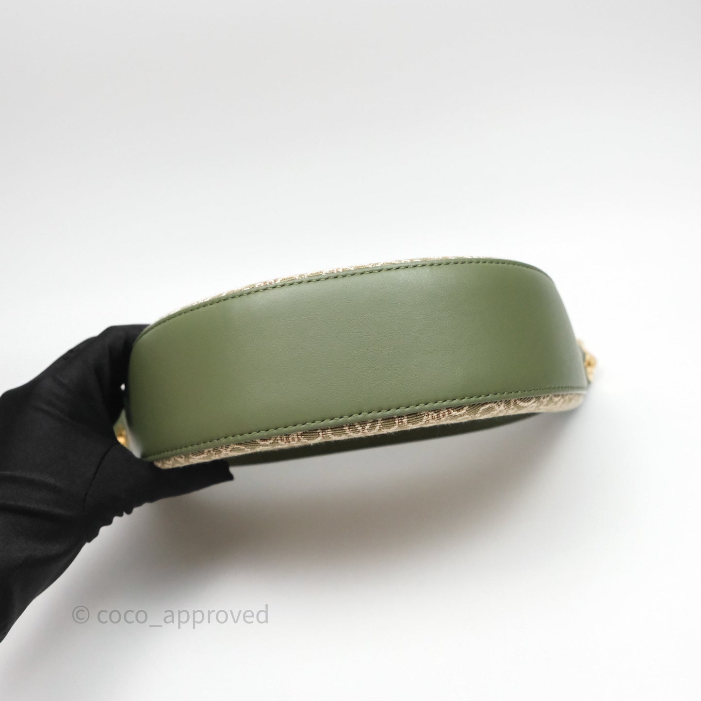Loewe Small Luna Anagram Shoulder Bag Green Calfskin Jacquard