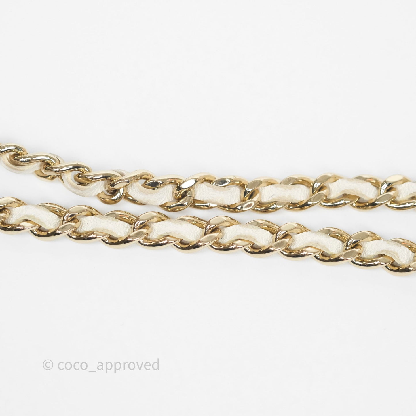 Chanel Logo Crystals Top Handle Vanity Rectangular White Lambskin Gold Hardware