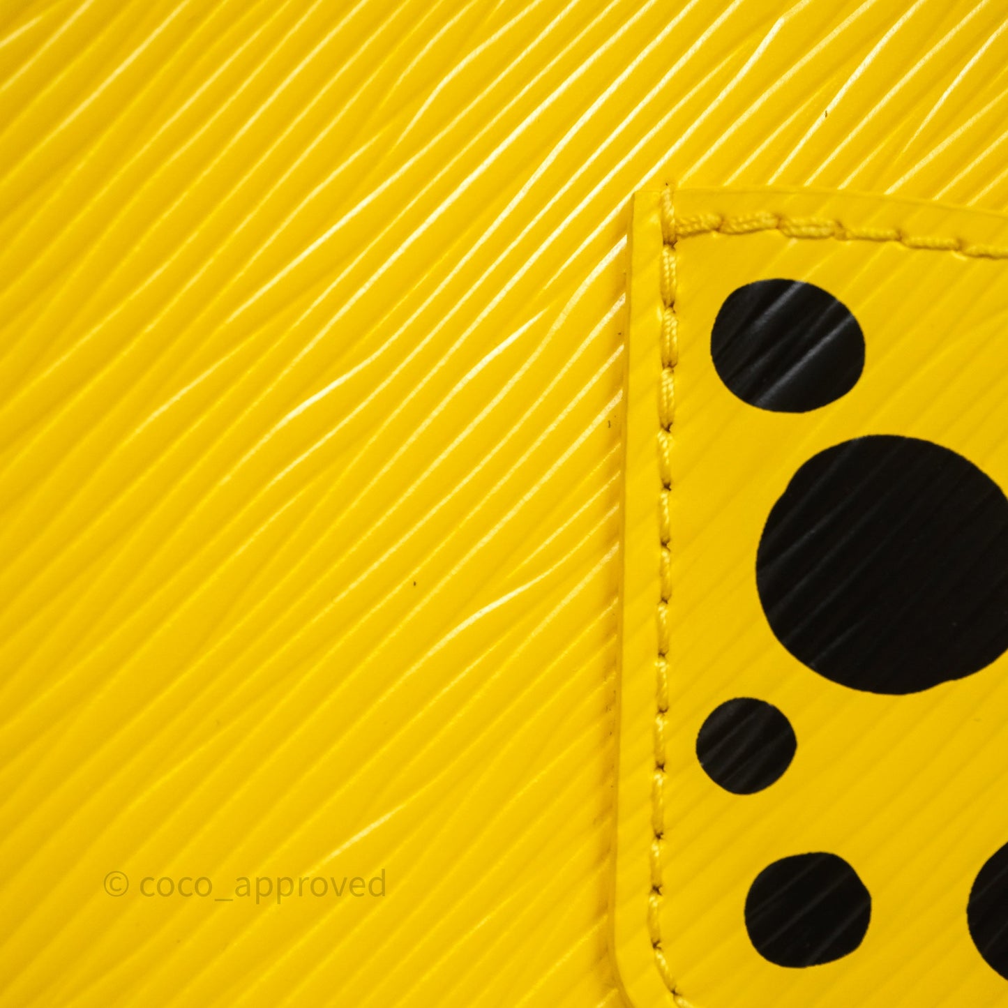 Louis Vuitton x Yayoi Kusama Epi Marellini Bag Infinity Dots Yellow Silver Hardware