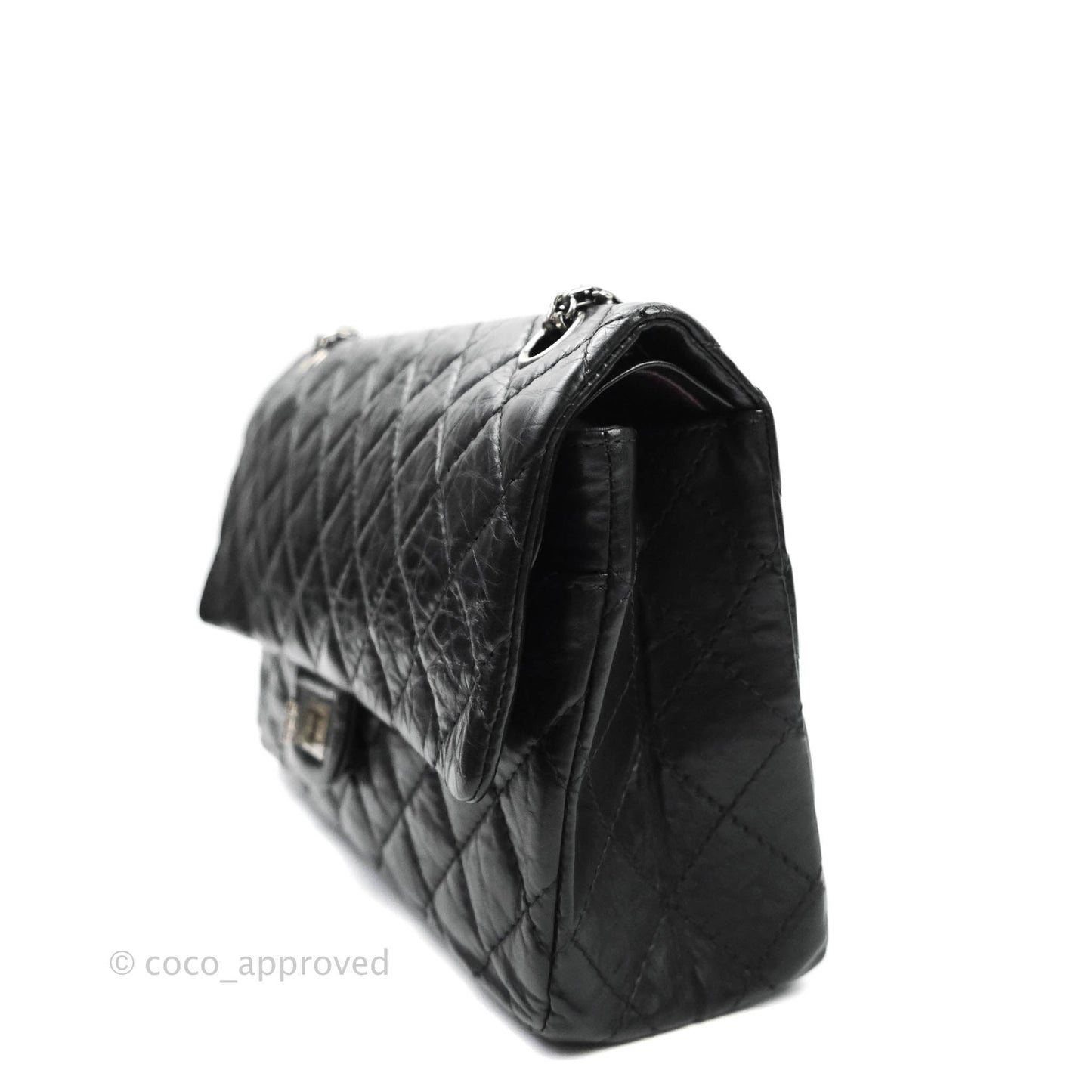 Chanel Reissue Quilted Aged Calfskin Black Ruthenium Hardware 226