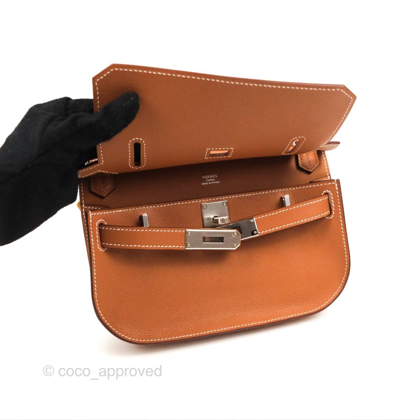 Hermès Mini Jypsiere Gold Evercolor Palladium Hardware