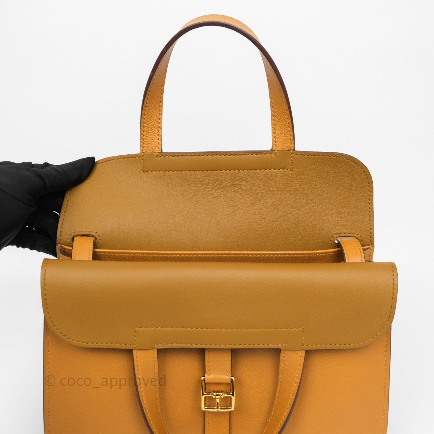 Hermès Halzan 25 Caramel 28 Evercolor Gold Hardware