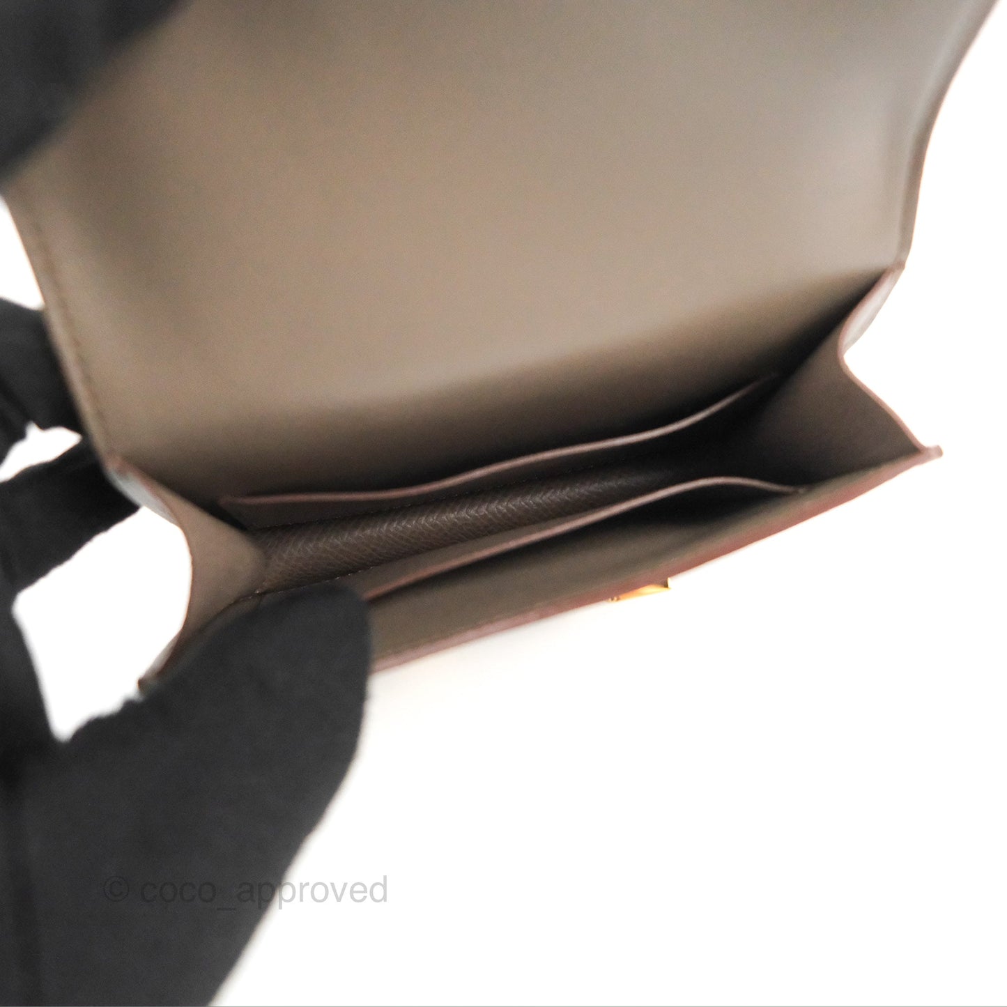 Hermès Constance Slim Wallet Etain Epsom Gold Hardware