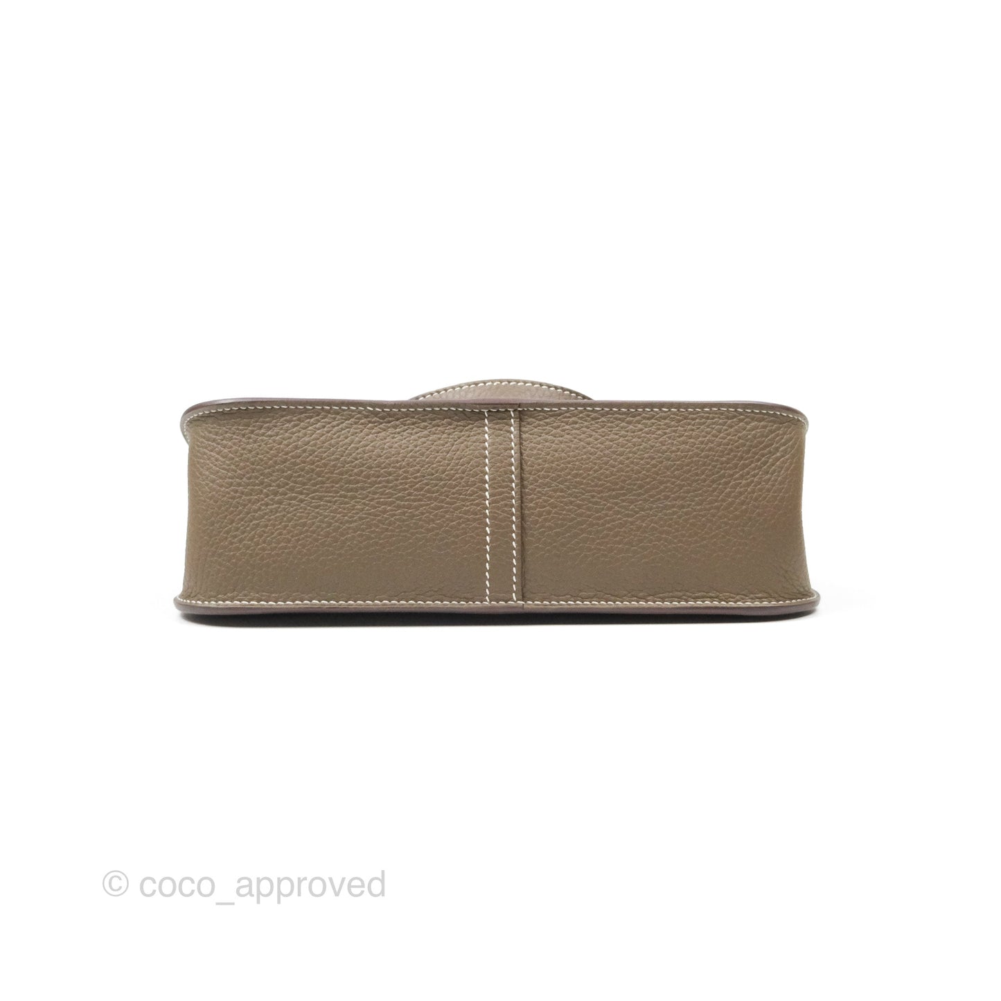 Hermès Halzan 25 Etoupe Clemence Gold Hardware