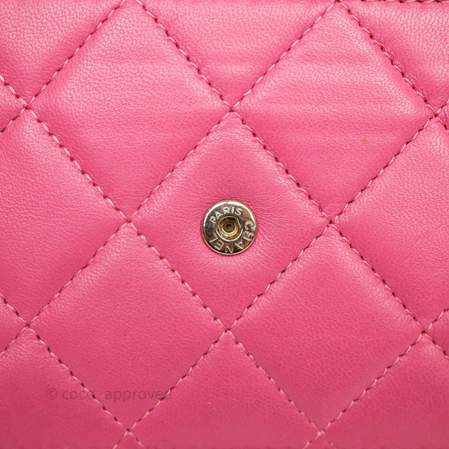 Chanel Quilted Classic WOC Pink Lambskin Gold Hardware