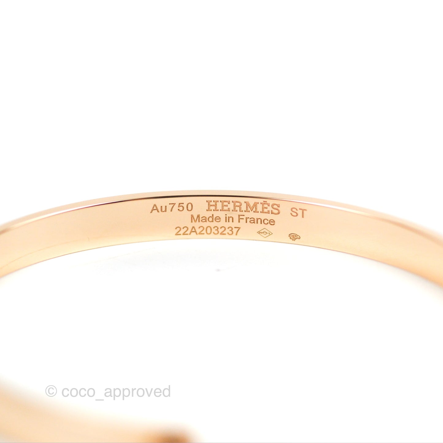 Hermès Kelly Bracelet PM 4 Diamonds Rose Gold