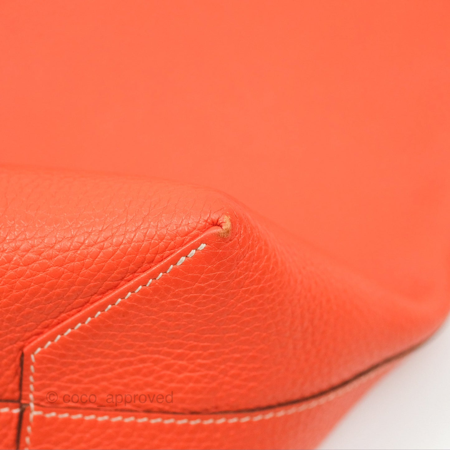 Hermès Double Sens Tote 36 Rouge Casaque Orange Crevette Clemence