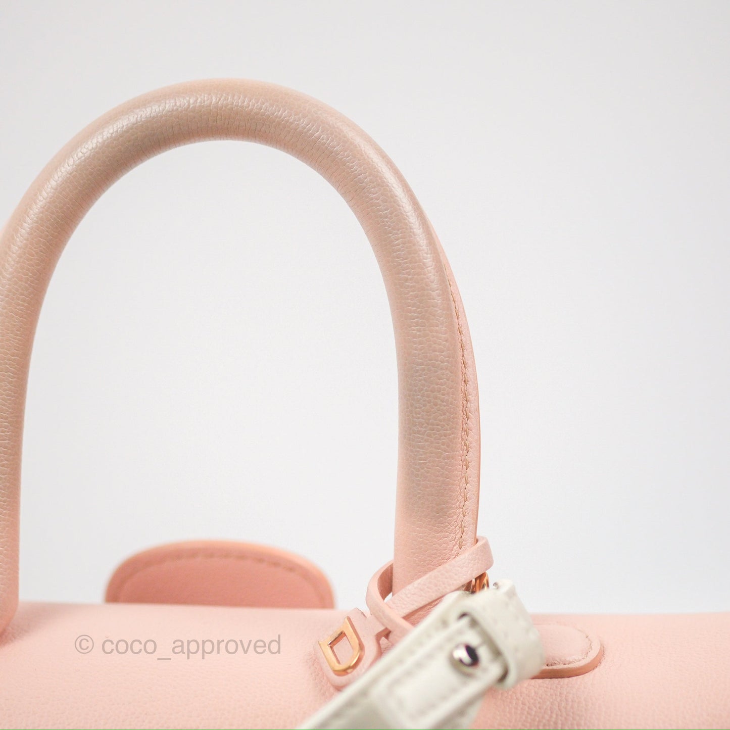 Delvaux Brillant East West Top Handle Bag Nude Pink Rose Gold Hardware
