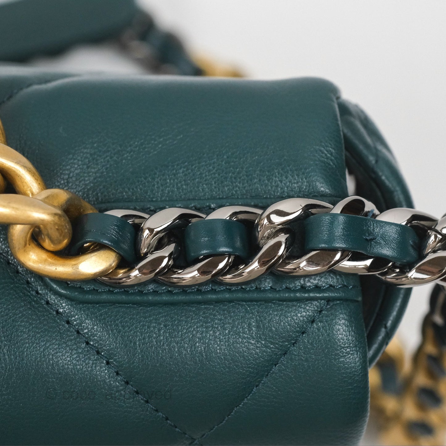 Chanel 19 Medium Green Goatskin Mixed Hardware