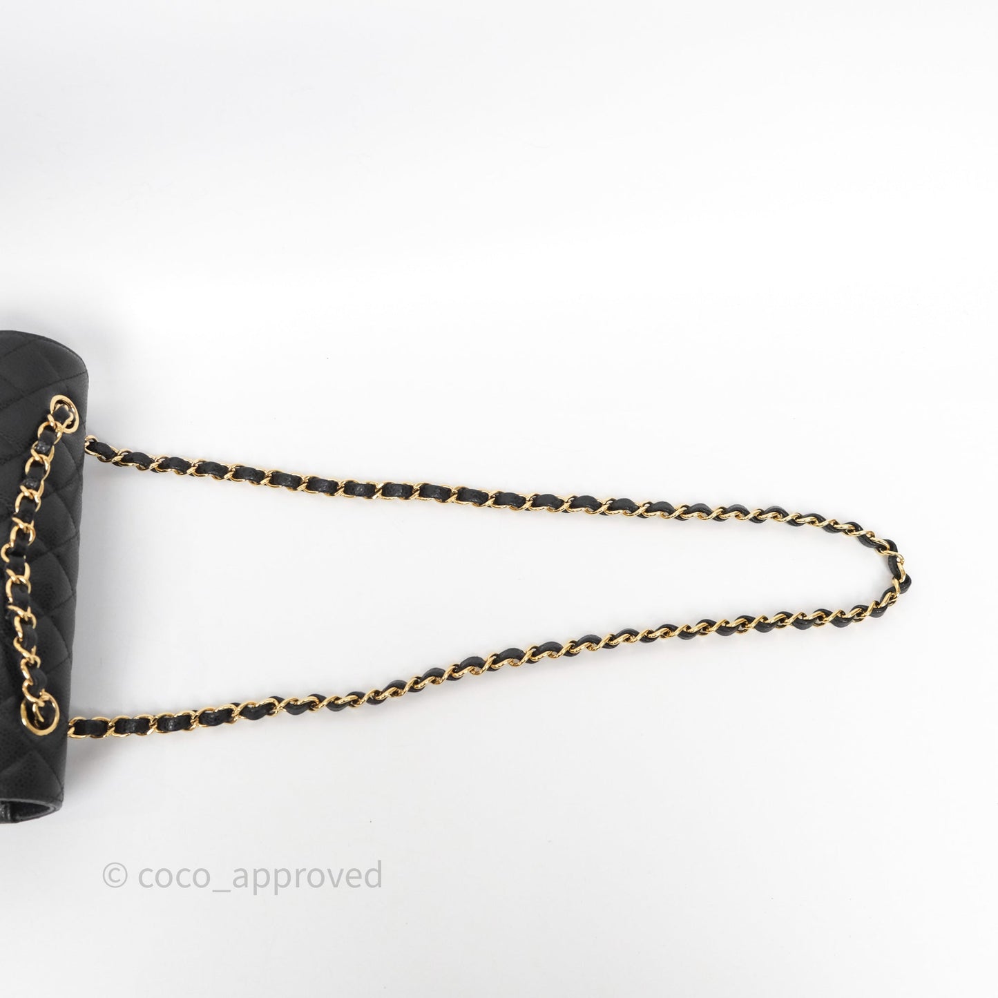 Chanel Small Classic Flap Quilted Black Caviar Gold Hardware