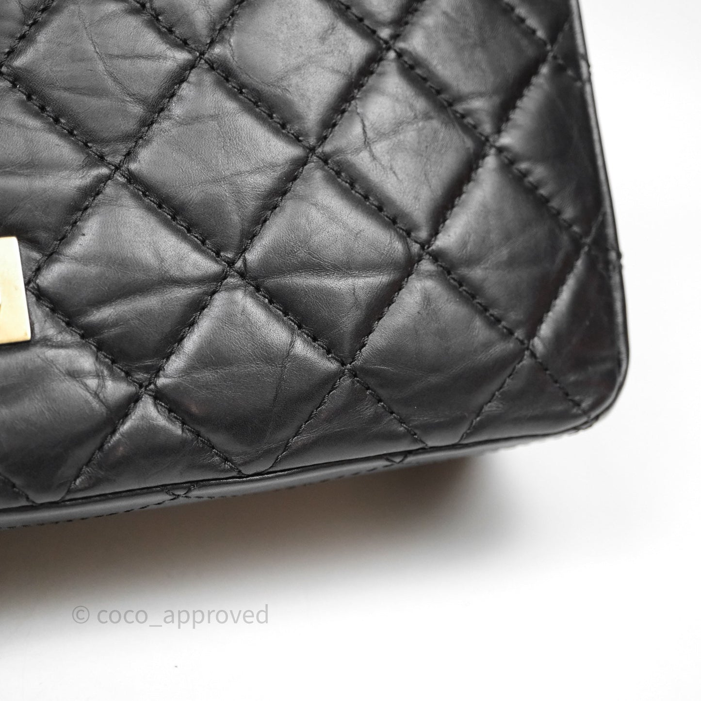Chanel Reissue Quilted Aged Calfskin Black Aged Gold Hardware 227