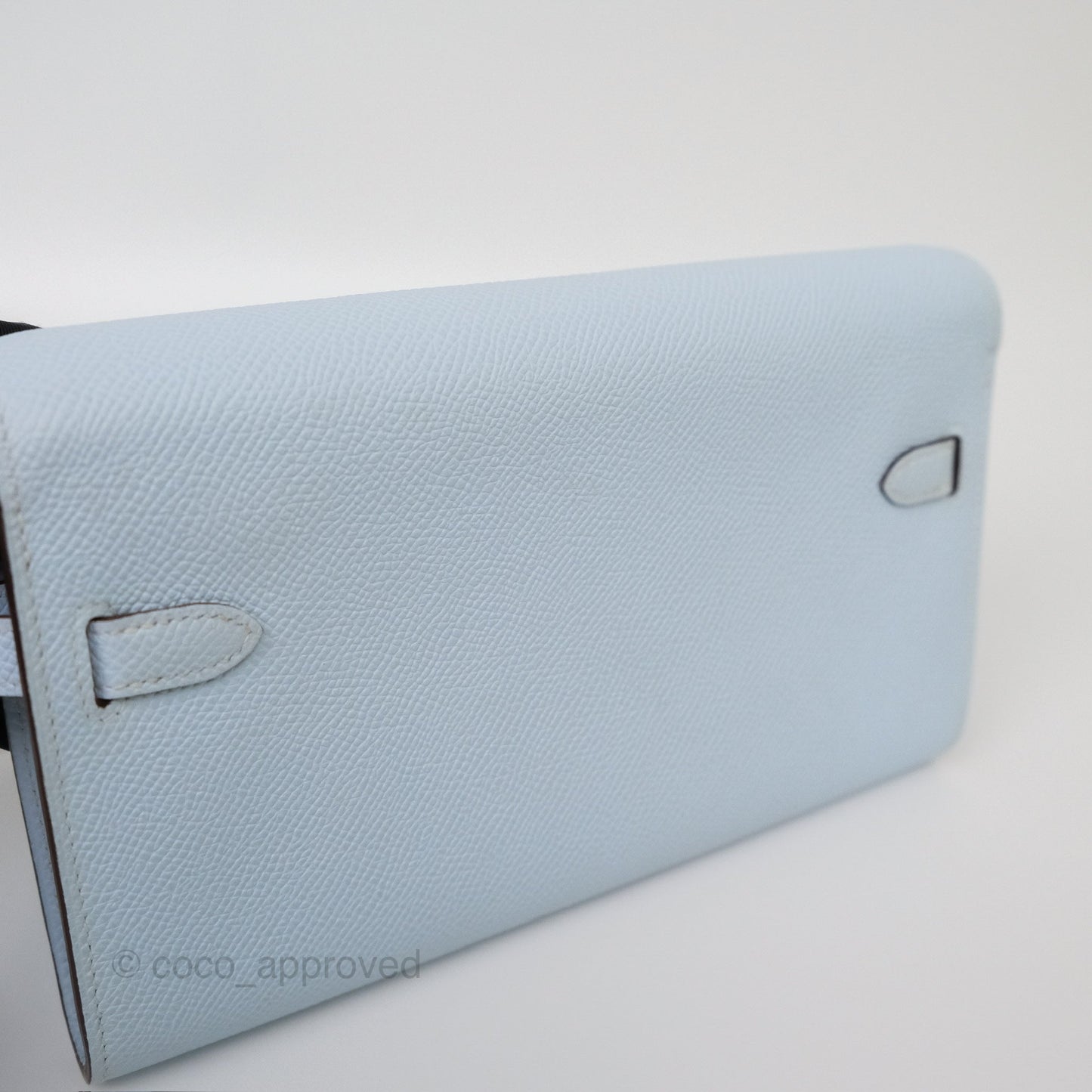 Hermès Kelly To Go Wallet Bleu Brume T0 Epsom Palladium Hardware