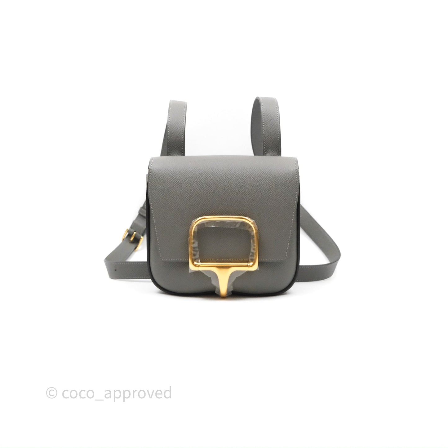 Hermès Della Cavalleria Mini Bag Gris Meyer 0L Epsom Gold Hardware