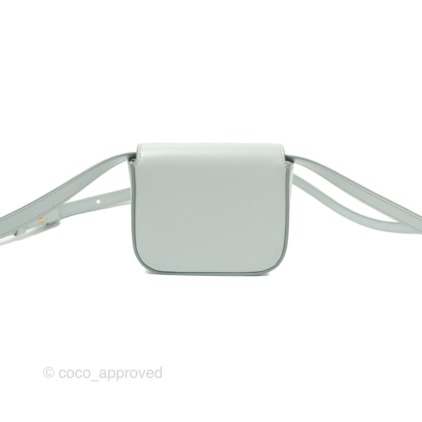 Celine Mini Claude Triomphe Bag Shiny Calfskin Soft Blue