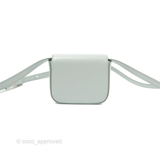 Celine Mini Claude Triomphe Bag Shiny Calfskin Soft Blue