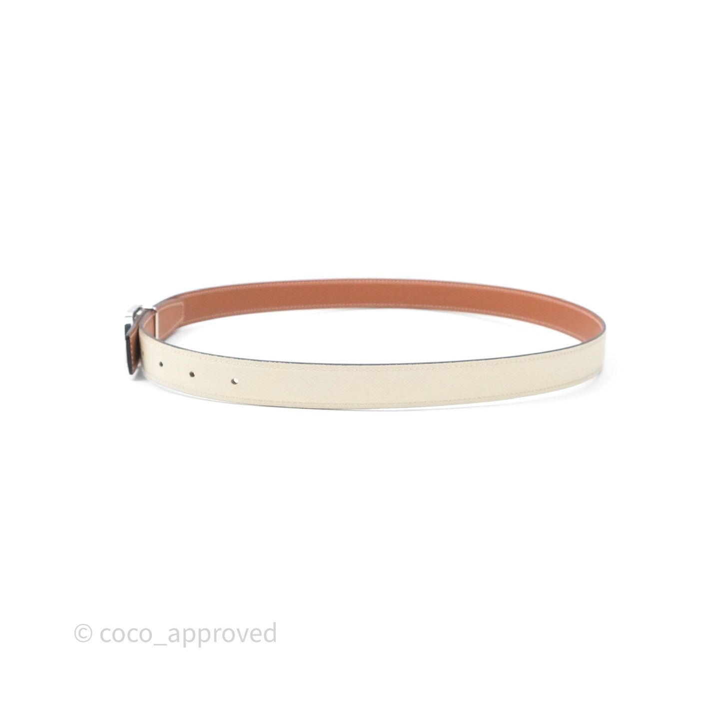 Hermès Clou De Selle Belt Buckle & Reversible Strap Gold/ Nata Palladium Hardware