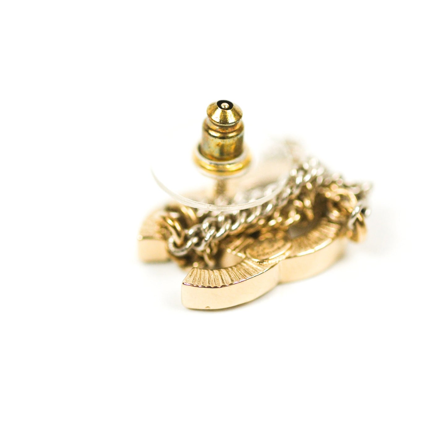 Chanel Crystal CC Chain Pendant Earrings 21B