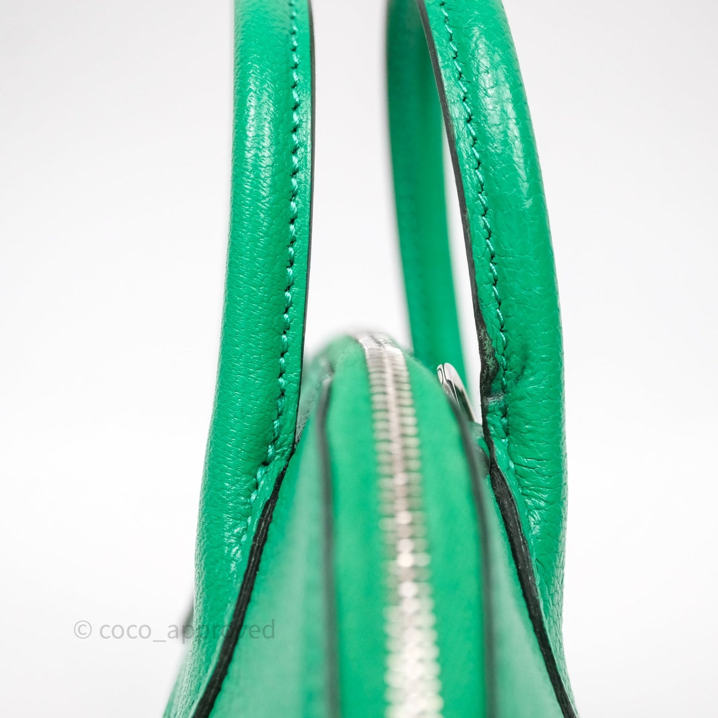 Hermès Bolide Mini 1923 Menthe 6W Chèvre Mysore Palladium Hardware