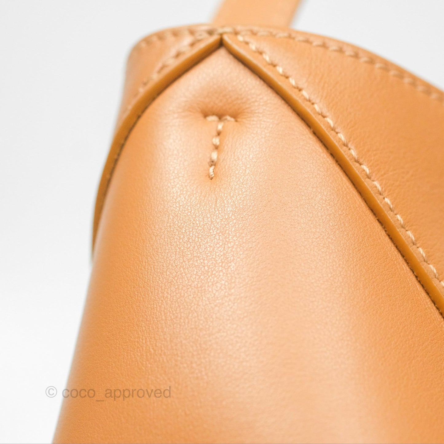 Loewe Mini Puzzle Fold Tote In Shiny Calfskin Warm Desert
