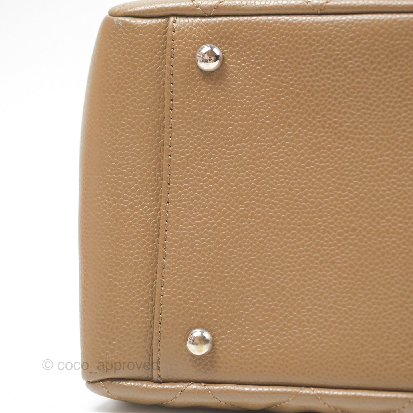 Chanel XL GST Brown Taupe Caviar Silver Hardware