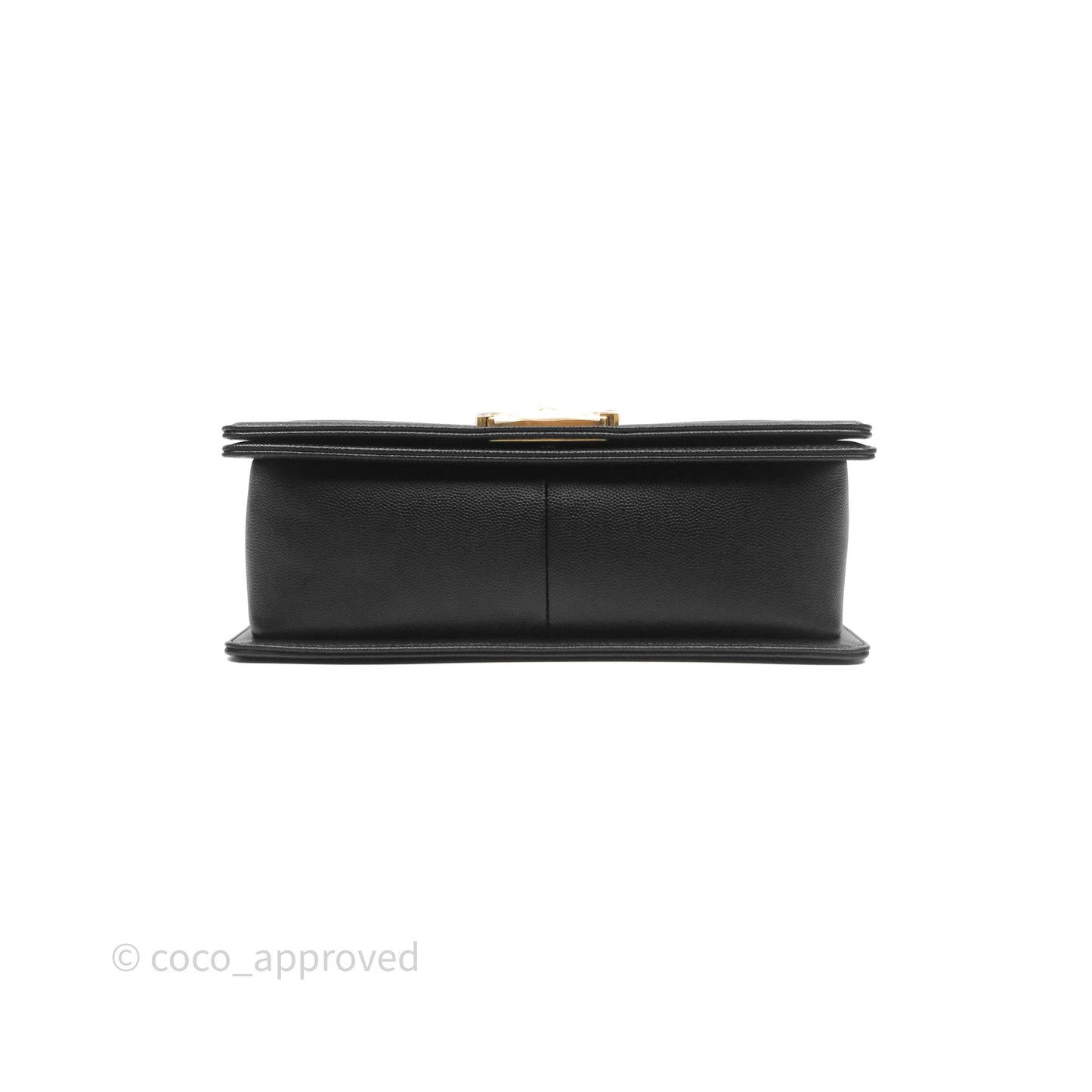 Chanel Quilted Medium Boy Black Caviar Aged Gold Hardware