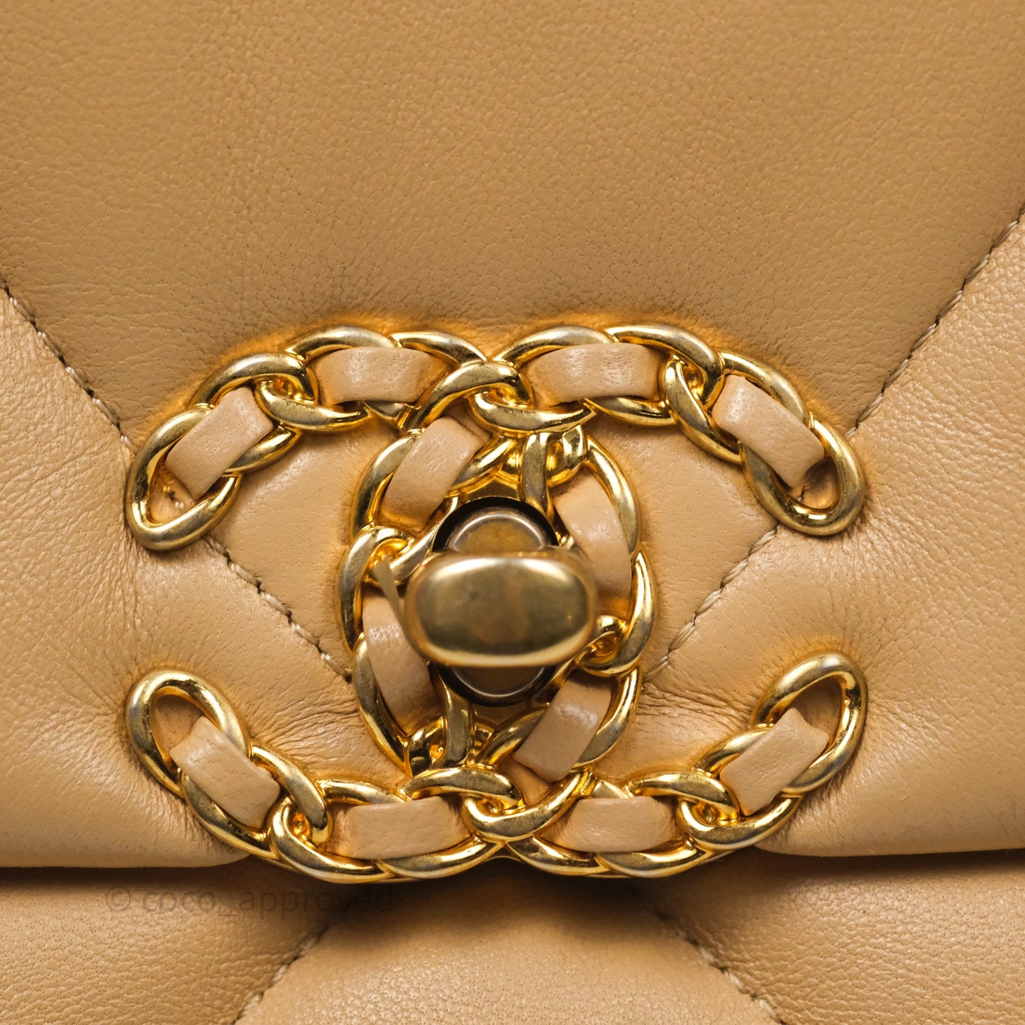 Chanel 19 Small Beige Mixed Hardware