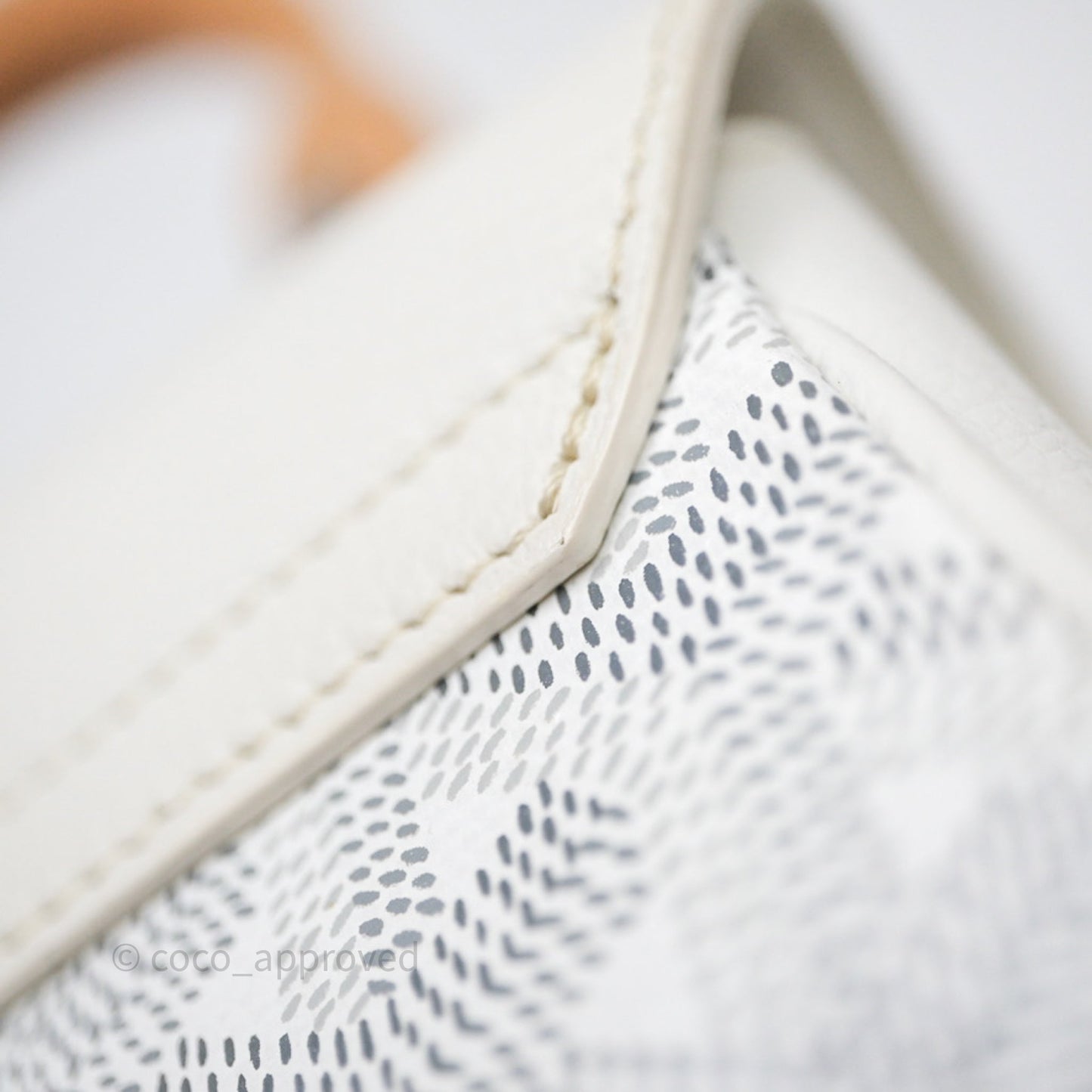 Goyard Saïgon Mini Bag Chevroches Calfskin White Silver Hardware