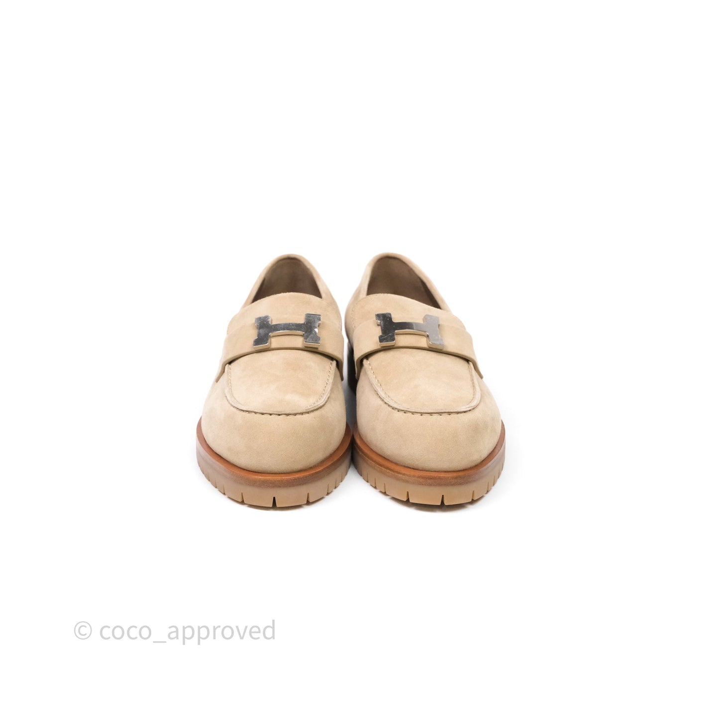Hermes Faubourg loafer Beige Camel Size 36.5