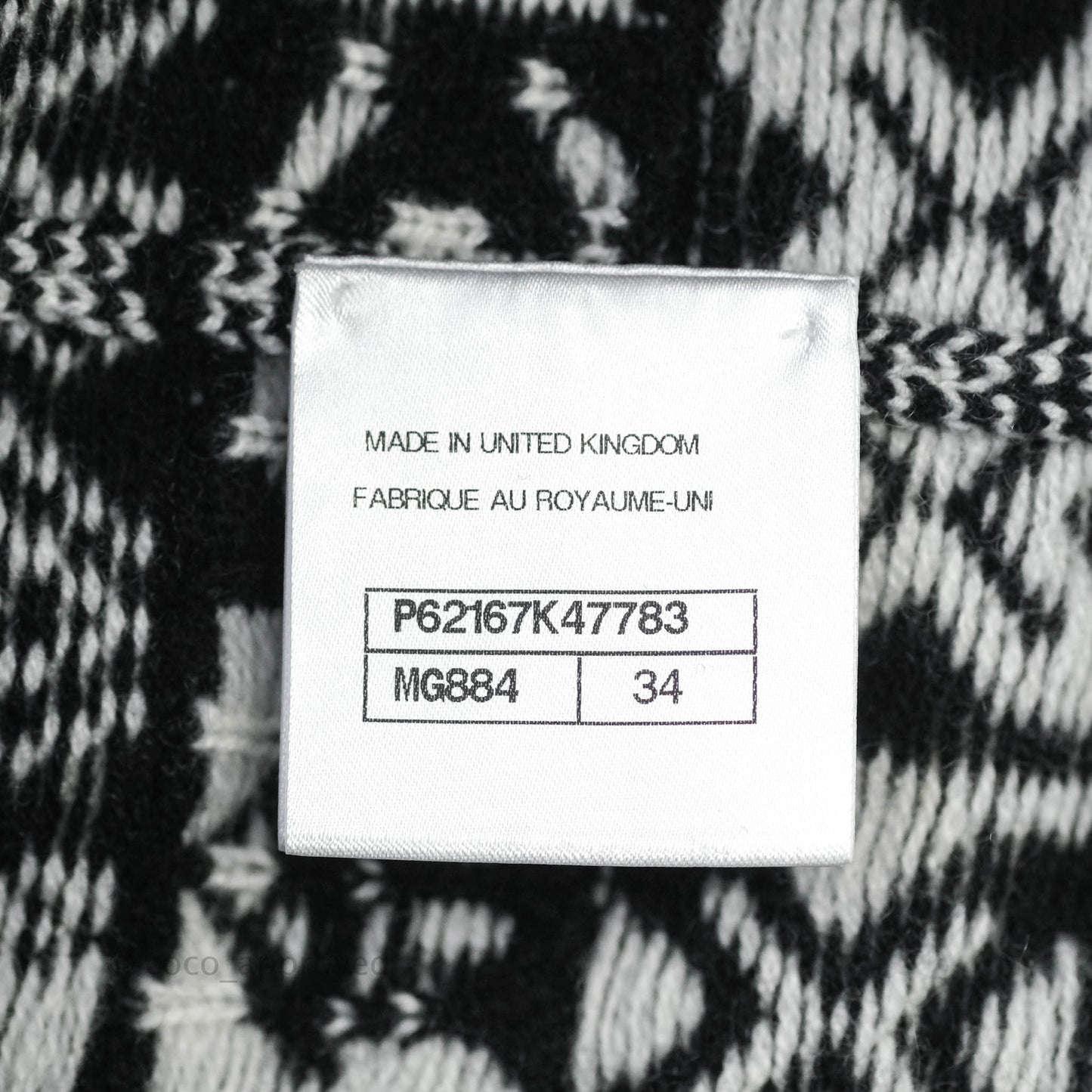 Chanel Black & White Cashmere Cardigan 19B