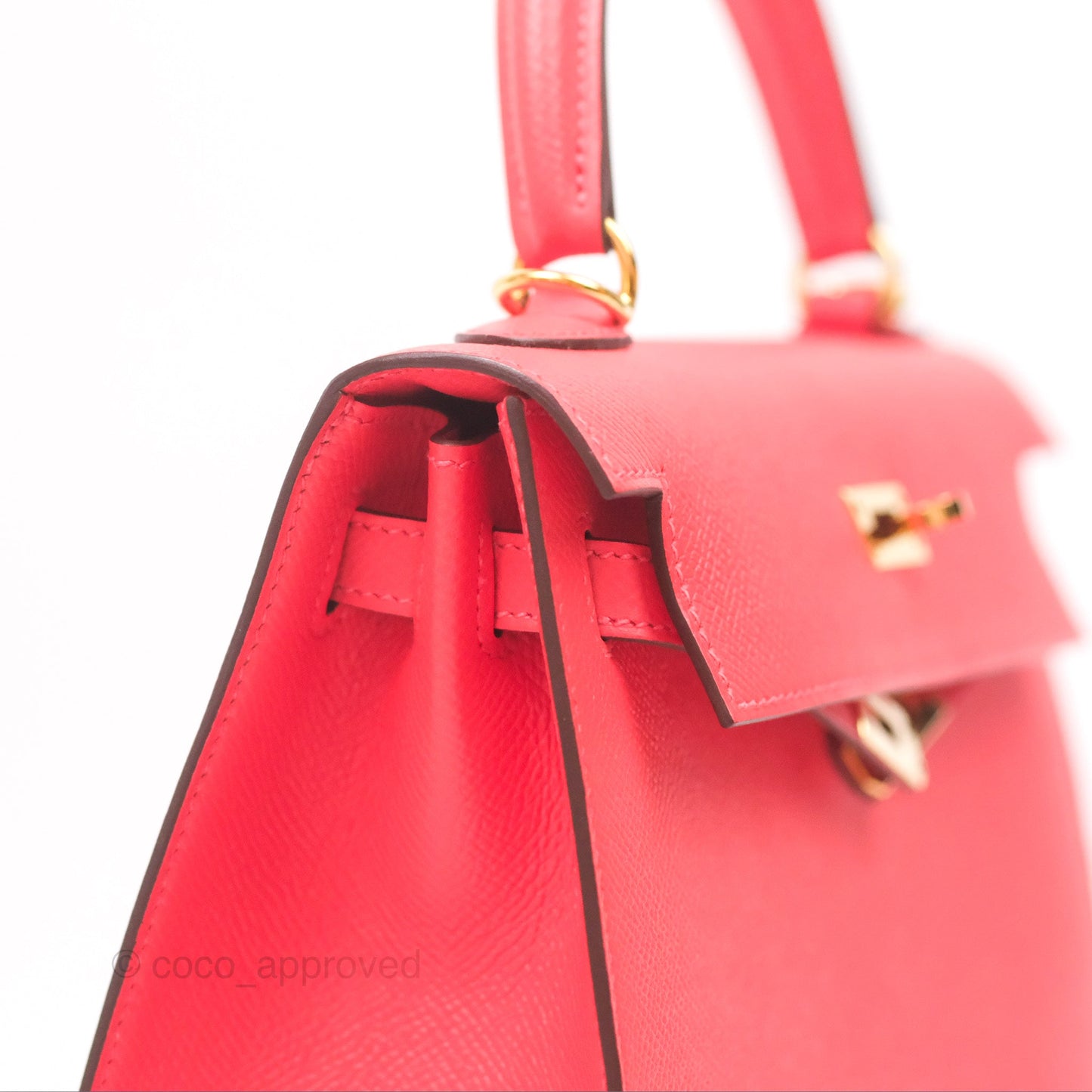 Hermès Kelly 25 Sellier Rose Jaipur Epsom Gold Hardware