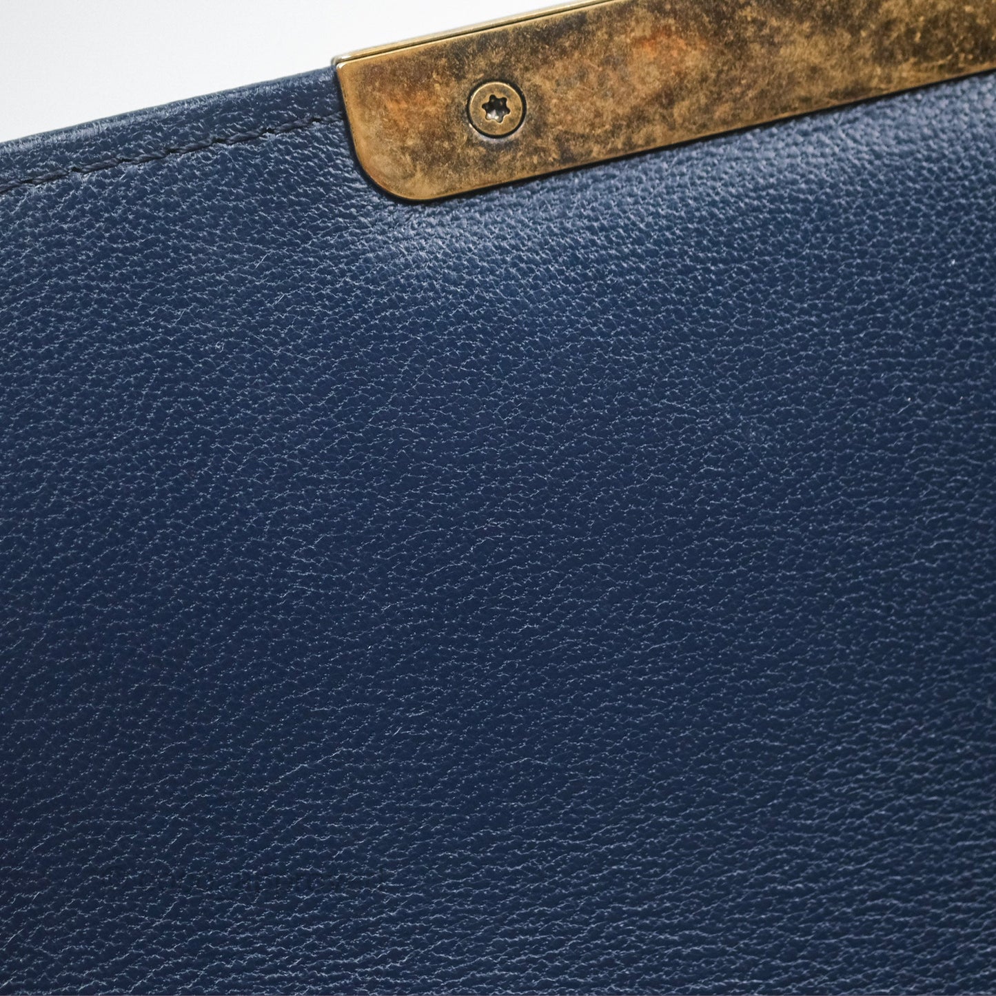 Chanel Beauty Lock Flap Bag Navy Sheepskin Aged Gold Hardware