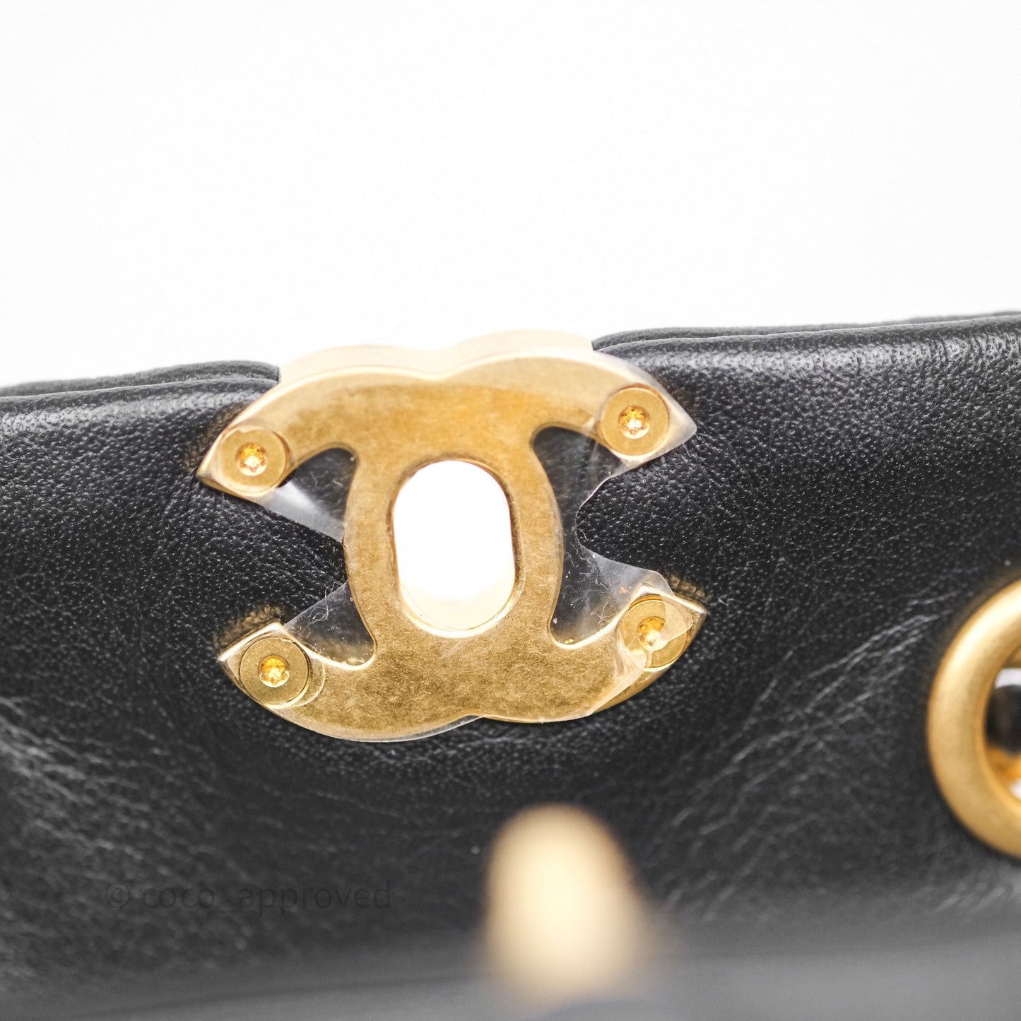 Chanel Mini Backpack Black Crumpled Calfskin Aged Gold Hardware 23A