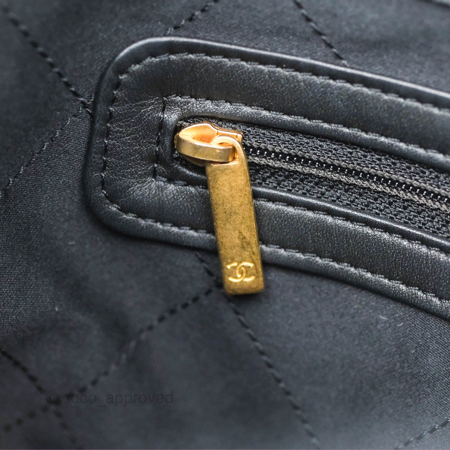 Chanel Large Hobo Tote Lambskin Black Aged Gold Hardware