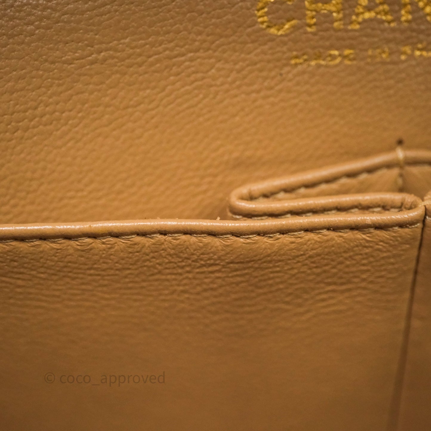 Chanel Vintage Small Classic Flap Beige Claire Caviar 24K Gold Hardware