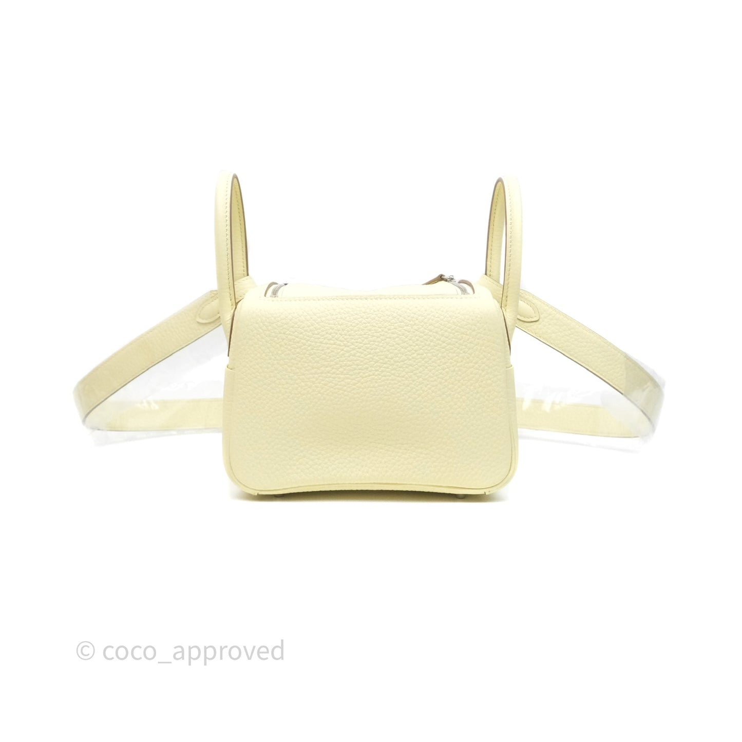 Hermès Mini Lindy II 20 Jaune Milton Clemence Palladium Hardware